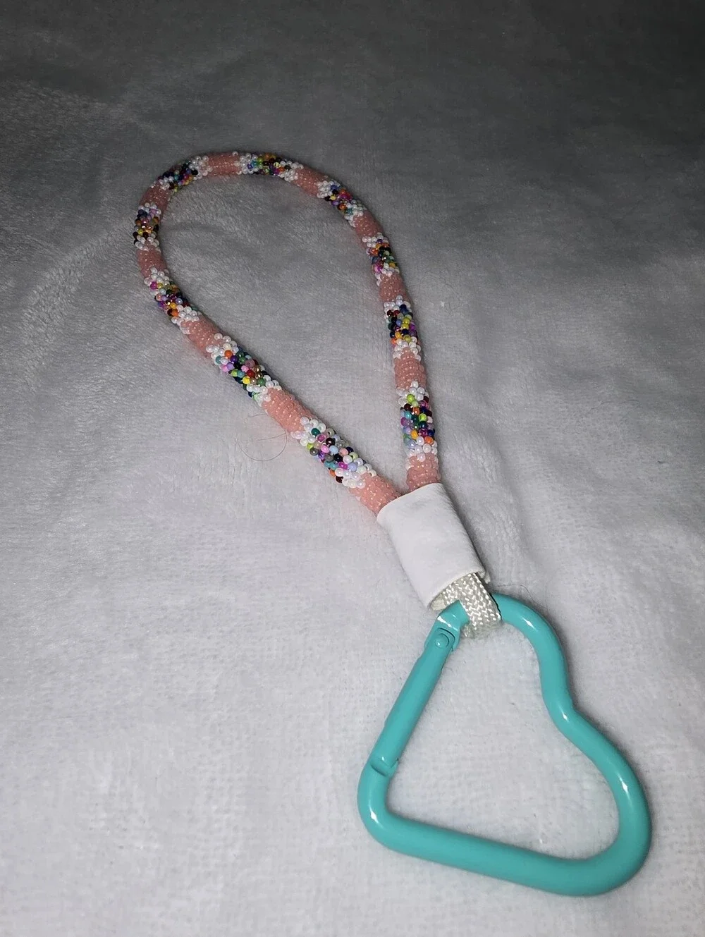 Handmade Beaded Wristlet Keychain